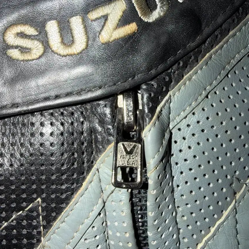 [BUNJANG] Suzuki x Vansan Leather Racing Jacket / 스즈키 X 밴슨 가죽 레이싱 자켓