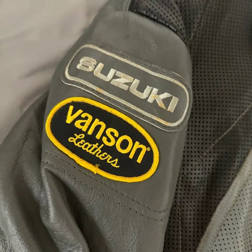 [BUNJANG] Suzuki x Vansan Leather Racing Jacket / 스즈키 X 밴슨 가죽 레이싱 자켓