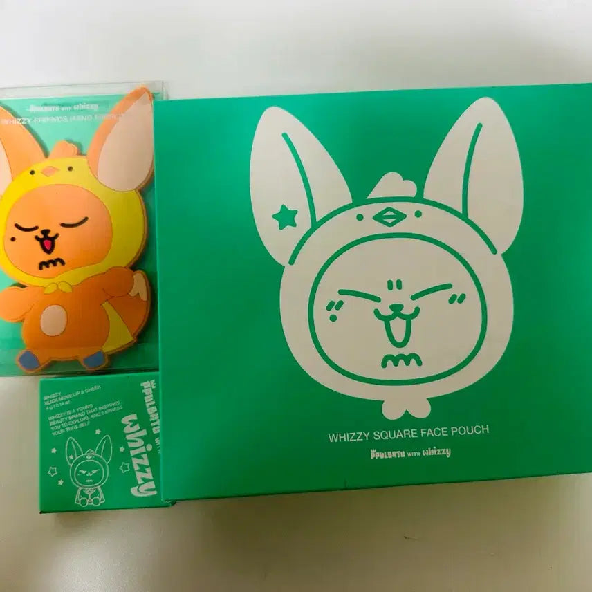 [BUNJANG] Whizzy PPulbatu Popup Bundle Set Hand Mirror, Square Pouch, Lip &amp; Cheek Set (Sealed) / (미개봉) 뿔바투 위찌 황춘이 일괄 양도합니다