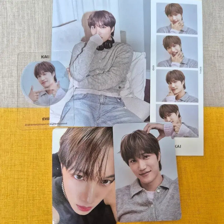[BUNJANG] EXO Membership Kai Set Photocard, Bookmark, 4-Cut Photo, Postcard / 엑소 멤버십 멤버쉽 키트 카이 종인 세트 - 포카 북마크 네컷 엽서 구성