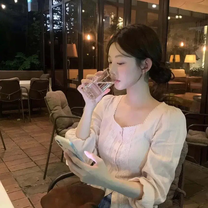 [BUNJANG] Jennie-O Pearl Ethnic Blouse - Size M / 제니오 펄 에스닉 블라우스 M