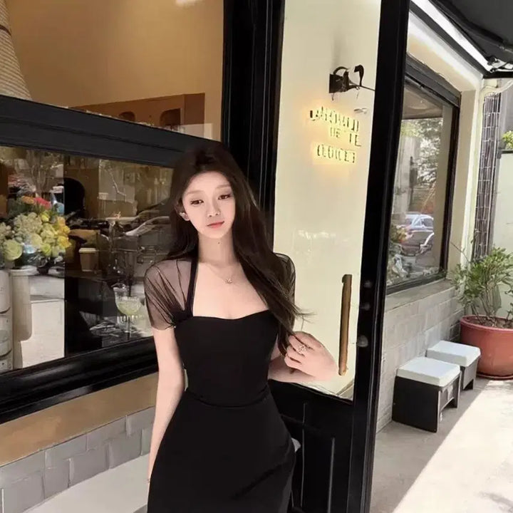 [BUNJANG] Imported Clothing Black Mini Dress S Size / 수입의류 홀복 블랙 미니 원피스 s사이즈