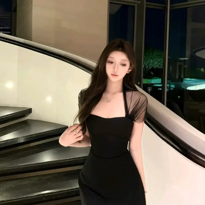 [BUNJANG] Imported Clothing Black Mini Dress S Size / 수입의류 홀복 블랙 미니 원피스 s사이즈