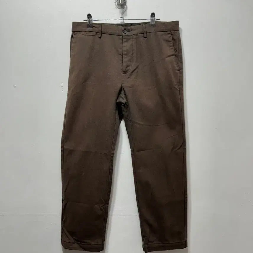 [BUNJANG] Henry Cotton Straight Fit Brown Cotton Slacks - Size 32 / 헨리코튼  슬랙스 일자 32 브라운 면바지 남성용