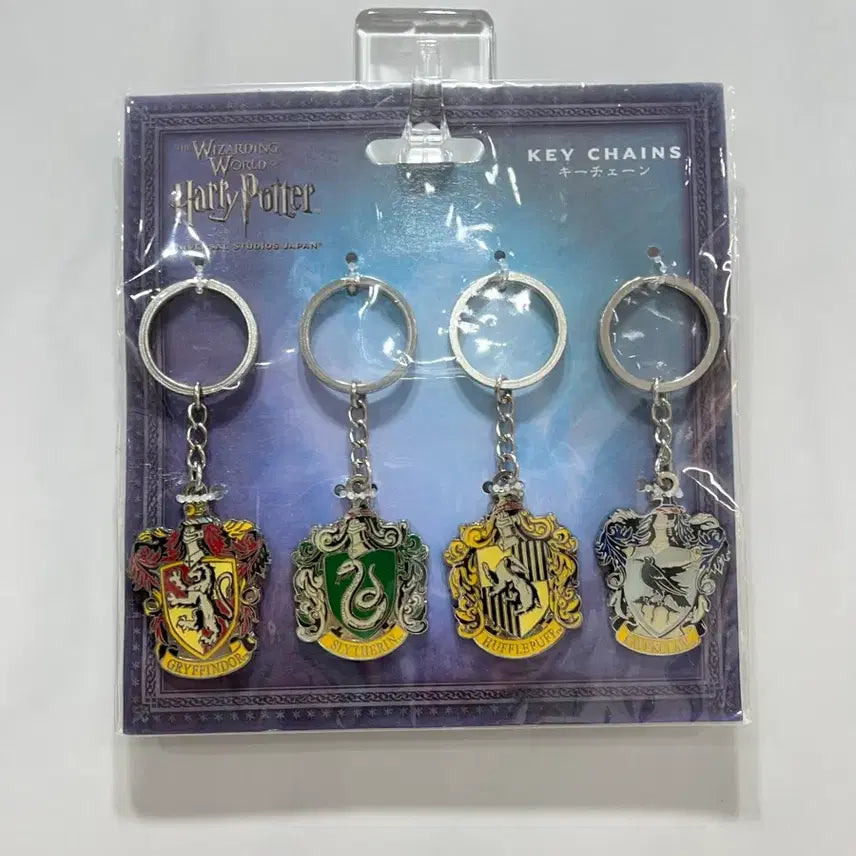 [BUNJANG] USJ Universal Studios Japan Harry Potter House Crest Keyring Set (4 Types) / 정품 USJ 유니버셜스튜디오재팬 해리포터 기숙사 키링 4종 세트