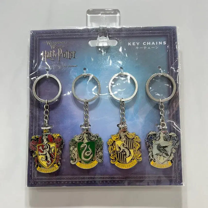 [BUNJANG] USJ Universal Studios Japan Harry Potter House Crest Keyring Set (4 Types) / 정품 USJ 유니버셜스튜디오재팬 해리포터 기숙사 키링 4종 세트