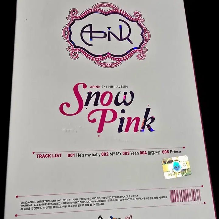 [BUNJANG] Apink Snow Pink 2nd Mini Album (First Press) / 에이핑크 Snow Pink 앨범