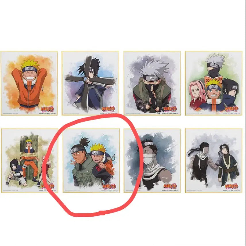 [BUNJANG] Naruto Naruto &amp; Iruka Mini Shikishi Set / 나루토 H상 미니 색지 나루토이루카