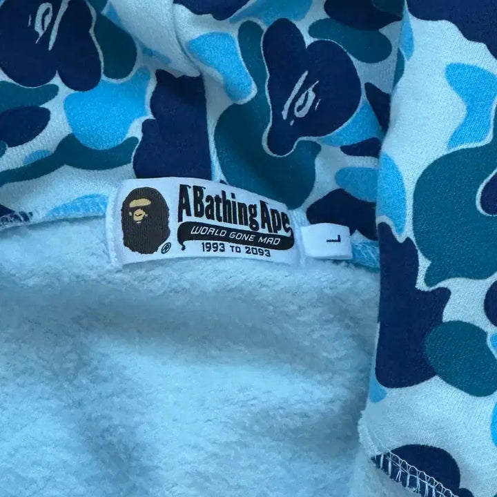 [BUNJANG] BAPE Camo Zip-Up Hoodie Blue / 베이프 카모 후드집업 블루