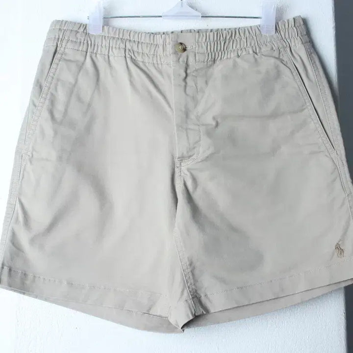 [BUNJANG] Polo Ralph Lauren Chino Shorts - Beige / (XS-S) 폴로 랄프로렌 반바지 팬츠 밴딩 베이지 포니-2637