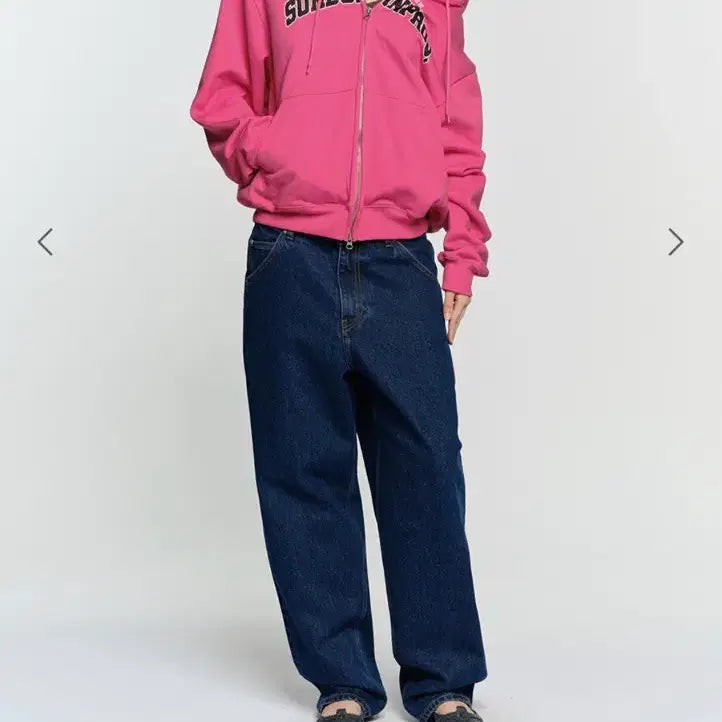 [BUNJANG] SUNBUN PROJECT Logo Hoodie Zip-up Magenta / 썬번프로젝트 로고 후드집업 마젠타
