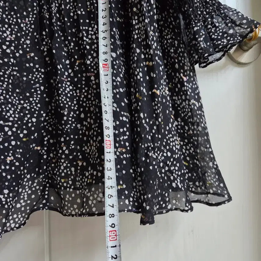 [BUNJANG] Maje Floral Print Black Chiffon Midi Dress / 마쥬 잔꽃무늬 블랙 쉬폰 원피스