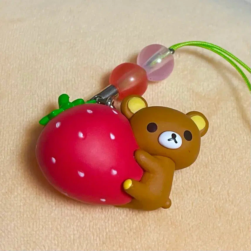 [BUNJANG] Rilakkuma Strawberry Charm / 리락쿠마 딸기 키링