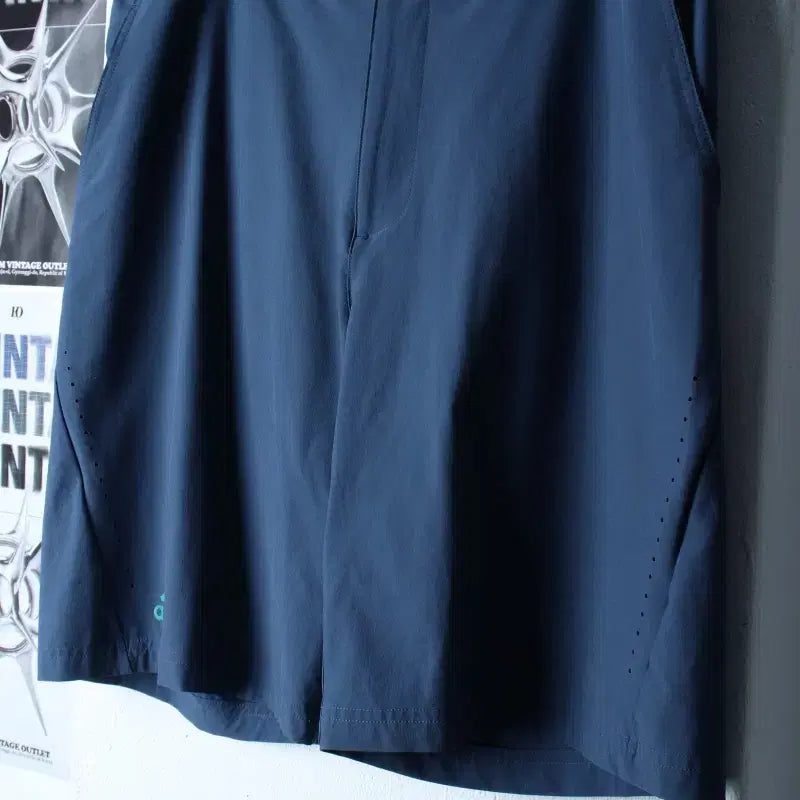 [BUNJANG] Adidas Functional Blue Shorts Pants / (L-XL) 아디다스 반바지 팬츠 기능성 블루 폴리-2641
