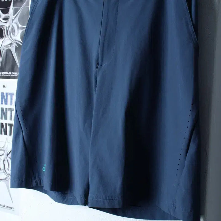 [BUNJANG] Adidas Functional Blue Shorts Pants / (L-XL) 아디다스 반바지 팬츠 기능성 블루 폴리-2641