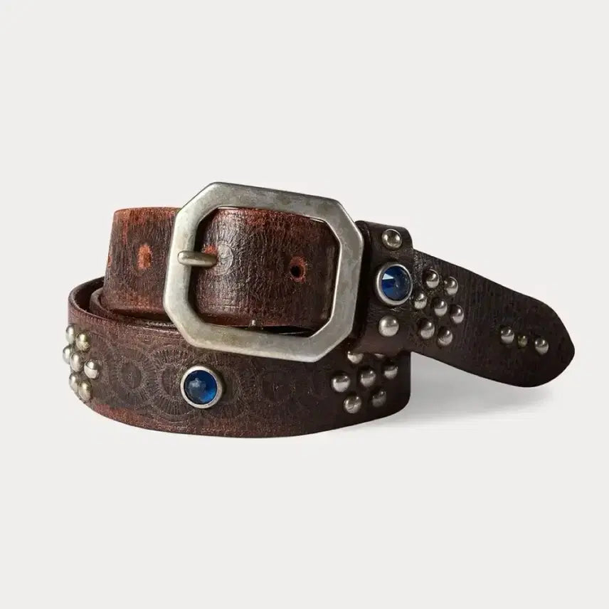 [BUNJANG] RRL Lasco Belt Brown Studded Leather 38 / 더블알엘 (새상품) 라스코벨트 38 rrl