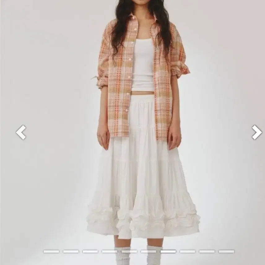 [BUNJANG] Please Project Middle Frill Skirt / 플리즈프로젝트 미들 프릴 스커트 택채새상품