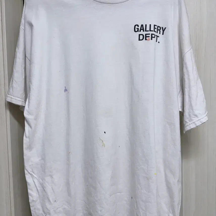 [BUNJANG] Gallery Dept. First Edition Painted Short Sleeve T-Shirt White XL / 갤러리 디파트먼트 초판 페인팅 반팔