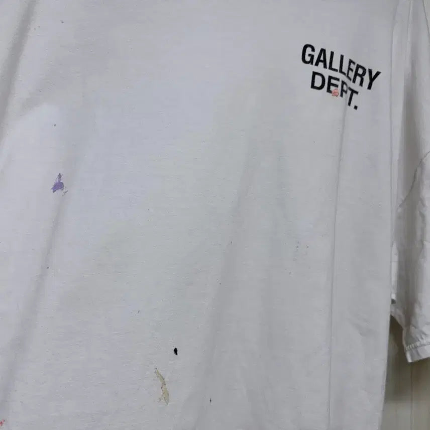 [BUNJANG] Gallery Dept. First Edition Painted Short Sleeve T-Shirt White XL / 갤러리 디파트먼트 초판 페인팅 반팔