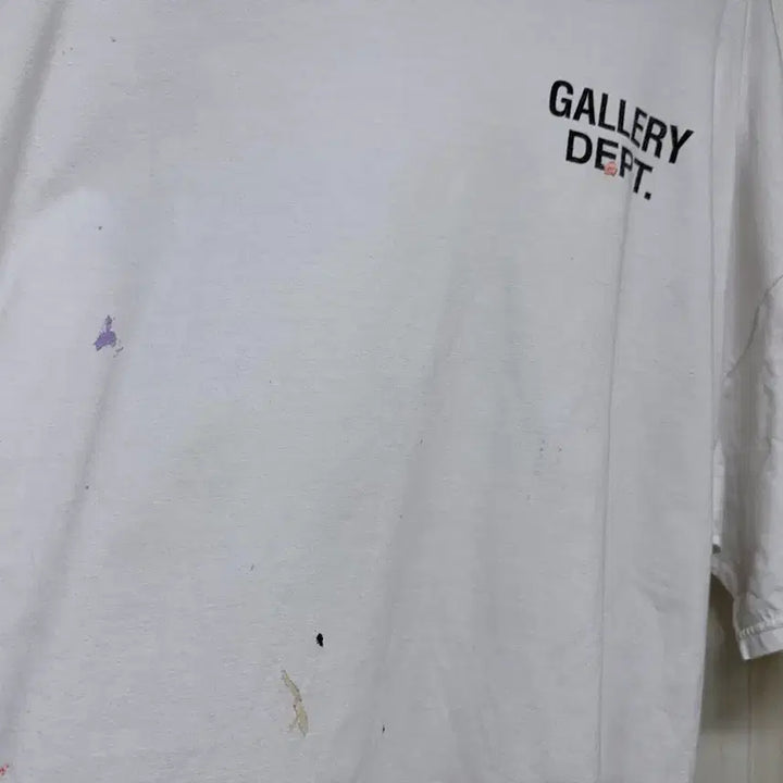 [BUNJANG] Gallery Dept. First Edition Painted Short Sleeve T-Shirt White XL / 갤러리 디파트먼트 초판 페인팅 반팔