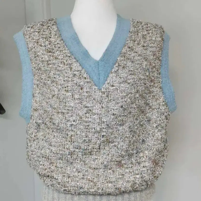 [BUNJANG] LANVIN COLLECTION Tweed Knit Vest / 랑방 LANVIN 컬렉션 트위드 니트 베스트