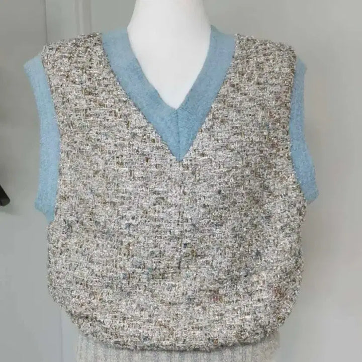 [BUNJANG] LANVIN COLLECTION Tweed Knit Vest / 랑방 LANVIN 컬렉션 트위드 니트 베스트
