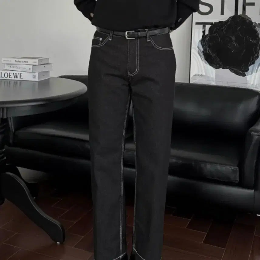 [BUNJANG] TONI Non-Fade Wide Denim Pants / 토니 논페이드 와이드 데님 팬츠