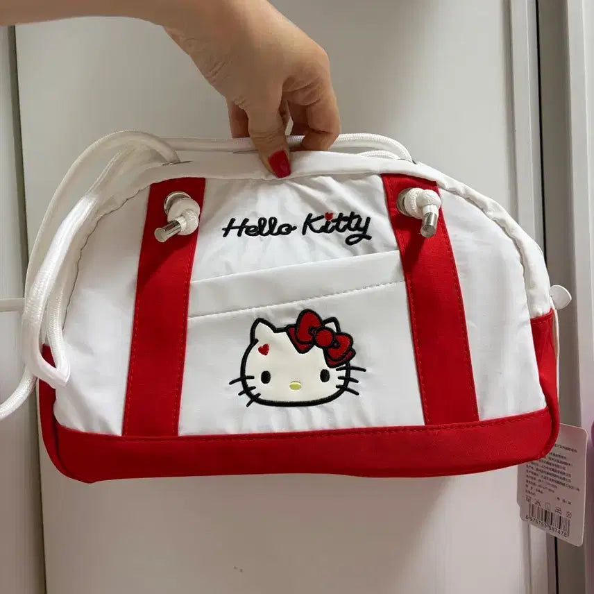 [BUNJANG] Hello Kitty Boston Duffle Bag / 헬로키티 보스턴 운동가방