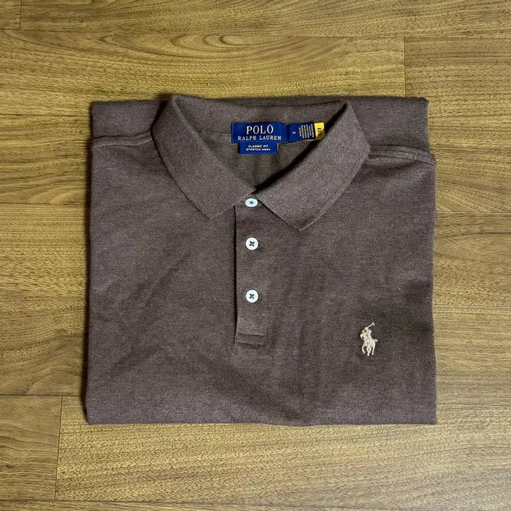 [BUNJANG] Polo Ralph Lauren Classic Fit Stretch Mesh Polo Shirt - Brown, Size M / 폴로 클래식핏 스트레치 메시 폴로 셔츠 브라운 M