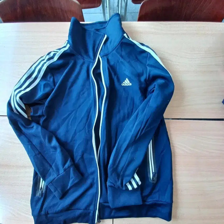 [BUNJANG] Adidas Navy Three-Stripes Track Top / 아디다스 네이비 삼선 트랙탑