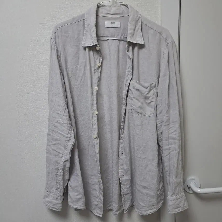 [BUNJANG] Uniqlo Premium Linen Shirt L / 유니클로 프리미엄 린넨셔츠 L