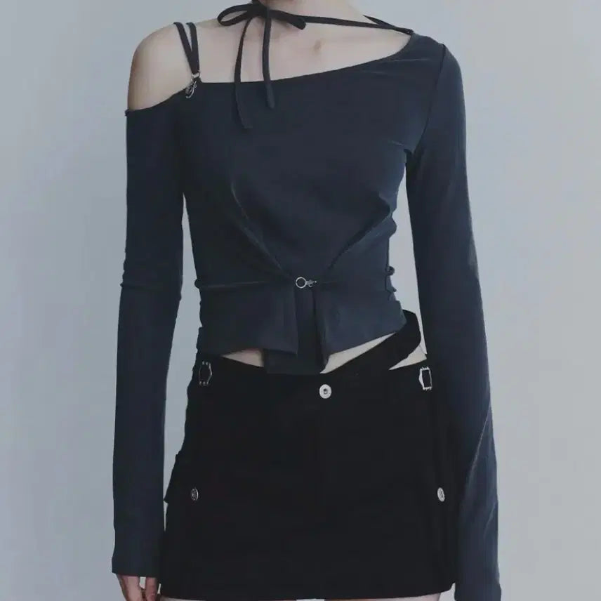 [BUNJANG] Pain Or Pleasure Ruby Hook Long Sleeve Charcoal Size 1 / [새상품]페인오어플레져 루비후크 롱 슬리브 차콜 1
