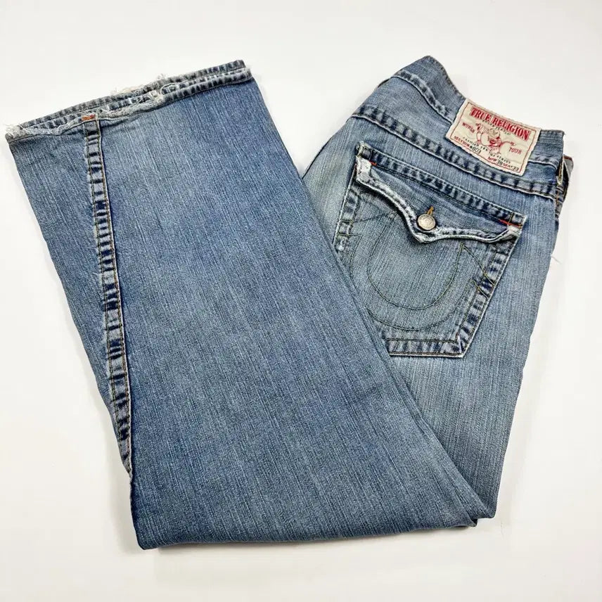 [BUNJANG] True Religion USA Wide Bootcut Denim Pants / (수선존재, 38) 트루릴리전 USA 와이드 부츠컷 데님팬츠