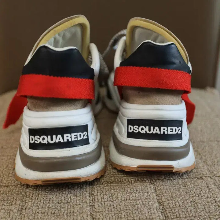 [BUNJANG] Dsquared2 6cm Height Increasing Chunky Sole Leather Mesh Suede Sneakers / 묵직하게 올려주는 6cm 디스퀘어드2  40