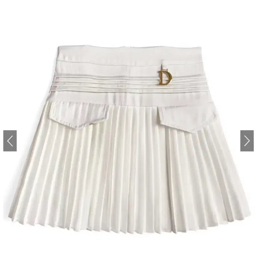 [BUNJANG] GRL Pleated Mini Skirt Off-White S Size / grl 그레일 참 플리츠 미니 스커트 스나계