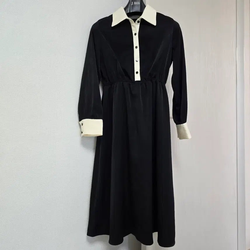 [BUNJANG] Black Shirt Dress Long Dress / 롱 원피스 하객 원피스 셔츠원피스 결혼식