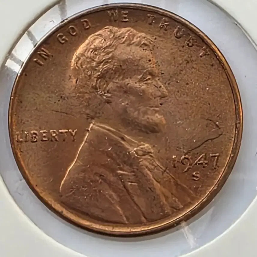 [BUNJANG] 1947-S Lincoln Cent Uncirculated Penny / 링컨 1센트 1947_S 년도 미사용 페니