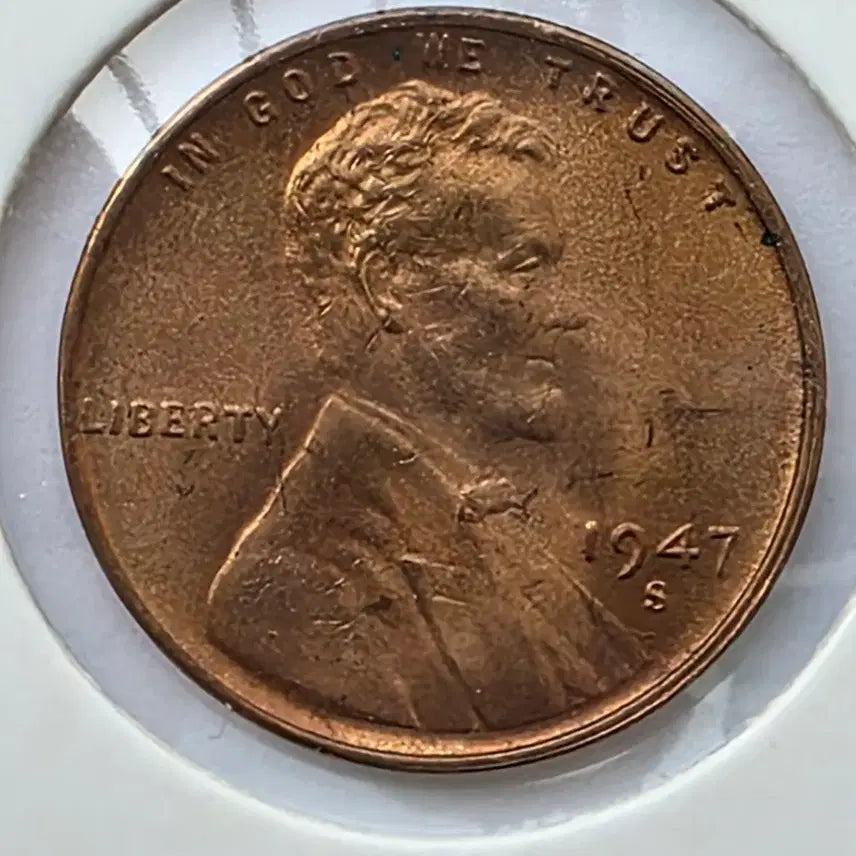 [BUNJANG] 1947-S Lincoln Cent Uncirculated Penny / 링컨 1센트 1947_S 년도 미사용 페니