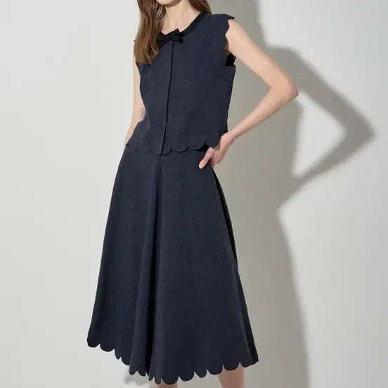 [BUNJANG] Ringving Collection Scallop Hem Long Skirt / 스커트