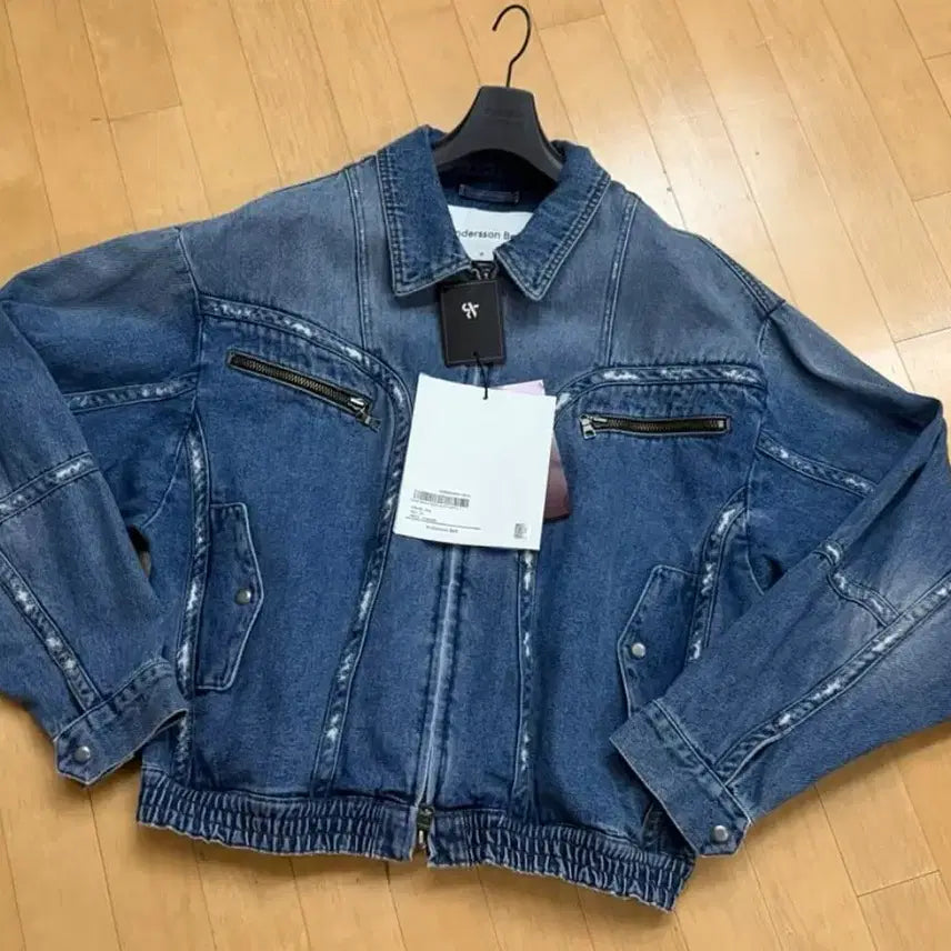 [BUNJANG] Andersson Bell Point Denim Blouson Jacket (Vintage Blue, XL) / [앤더슨벨] 포인트 데님 블루종 자켓 (블루/XL)
