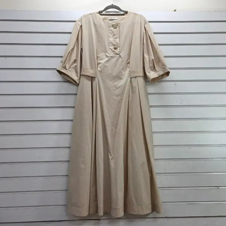 [BUNJANG] Beige Linen Long Dress / 연베이지 바스락원단 롱원피스 66/보물찾기천사