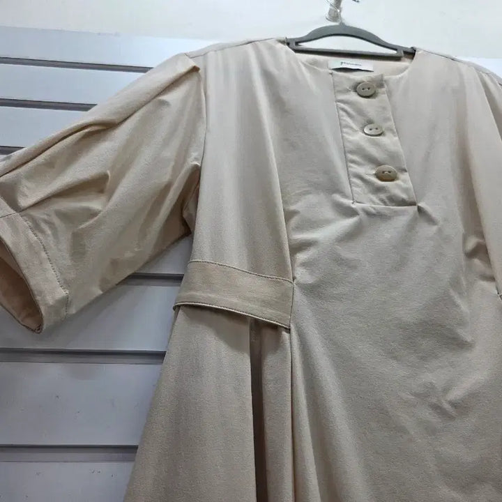 [BUNJANG] Beige Linen Long Dress / 연베이지 바스락원단 롱원피스 66/보물찾기천사