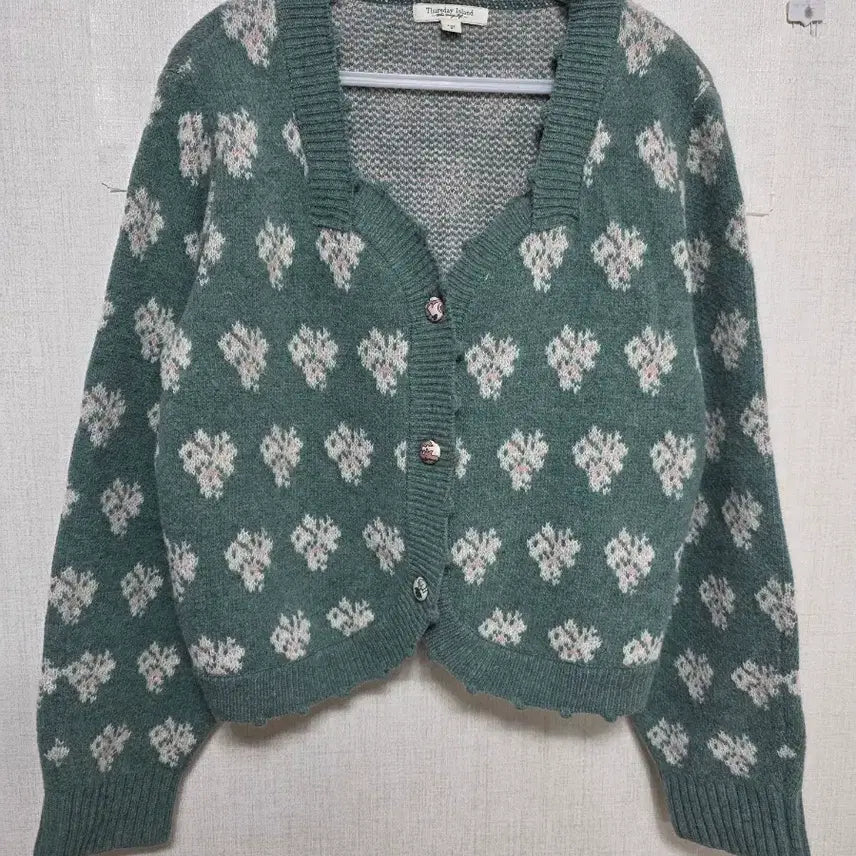 [BUNJANG] Thursday Island Green Flower Cardigan / Thursday Island 그린 플라워 가디건
