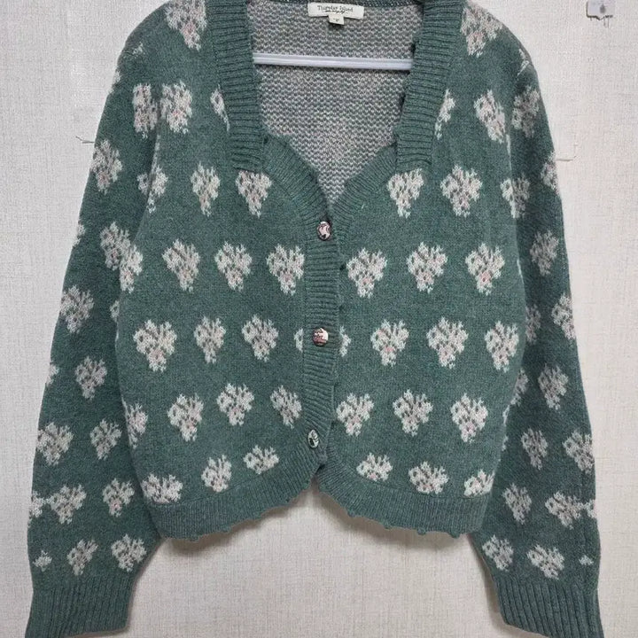 [BUNJANG] Thursday Island Green Flower Cardigan / Thursday Island 그린 플라워 가디건