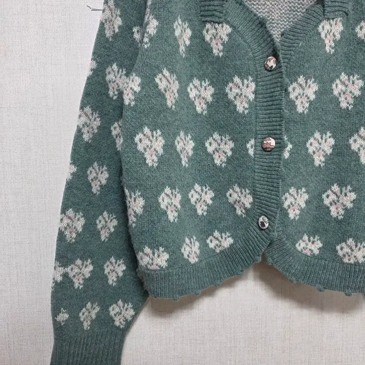 [BUNJANG] Thursday Island Green Flower Cardigan / Thursday Island 그린 플라워 가디건