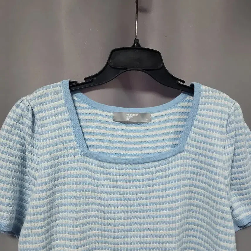 [BUNJANG] 8seconds Square Neck Knit Sky Blue / 에잇세컨즈 스퀘어넥 니트 하늘색
