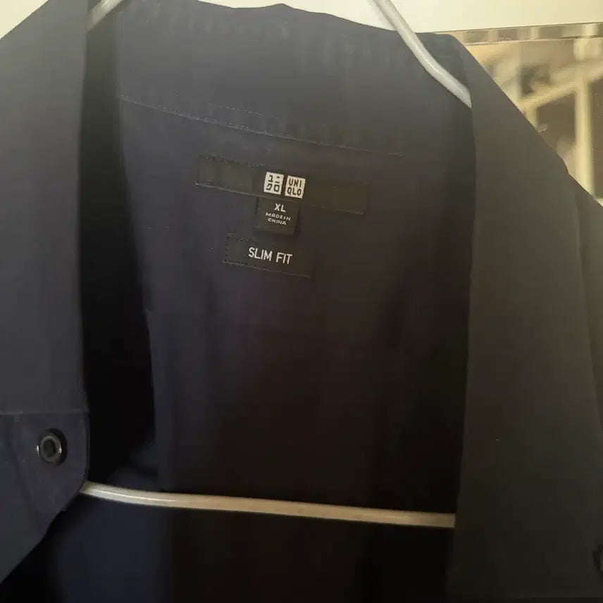 [BUNJANG] Uniqlo Slim Fit Navy Shirt XL / 유니클로 슬리핏 남색셔츠