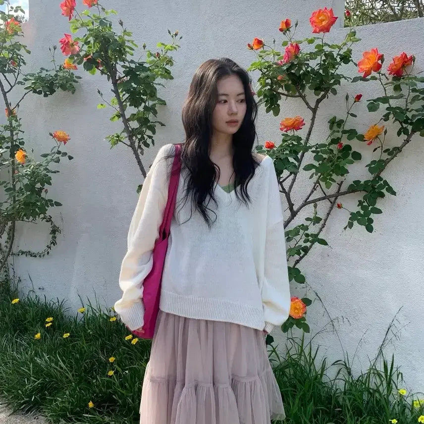 [BUNJANG] Without Summer Tulle Midi Skirt Gray Beige / 위드아웃썸머 Tulle 미디스커트 gray beige