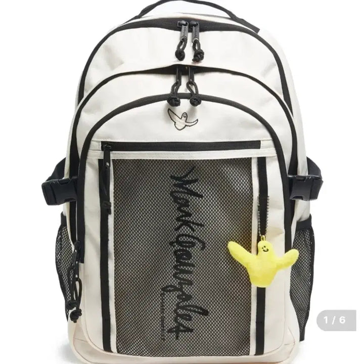 [BUNJANG] Mark Gonzales Backpack + Pink Keychain Set / 마크곤잘레스 백팩 + 키링