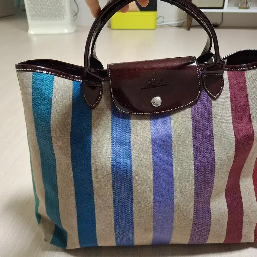 [BUNJANG] Longchamp Striped Tote Bag / 롱샴